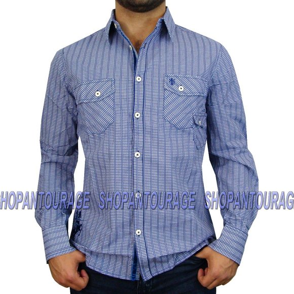 English Heroes EHW137 L/S Button Down Men`s Shirt - Picture 1 of 6